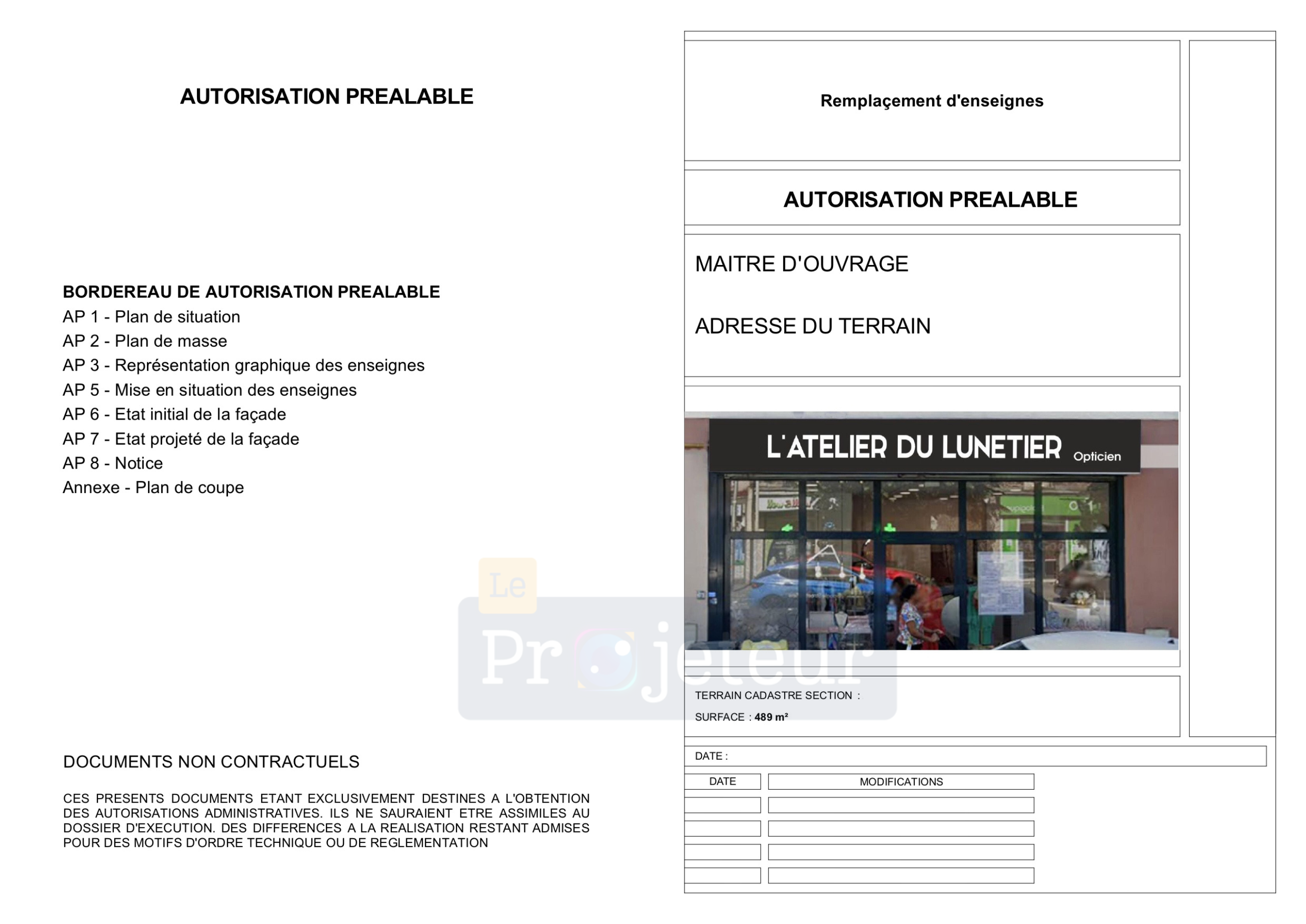 Déclaration préalable ENSEIGNE